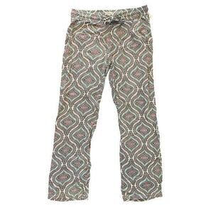 P.J. Salvage Women's Paisley Blue, Teal & Pink Drawstring‎ Waist Lounge Pants M